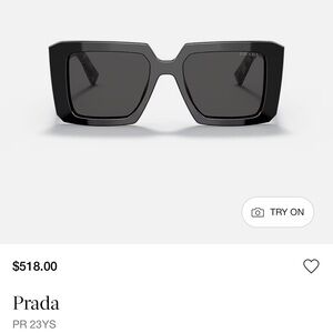 Prada Bold Black Geometric Sunglasses